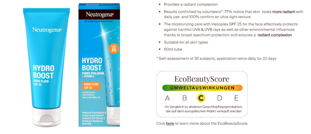 Neutrogena
EcoBeautyScore
